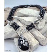 Onyx, Labradoite Necklace (multiway)